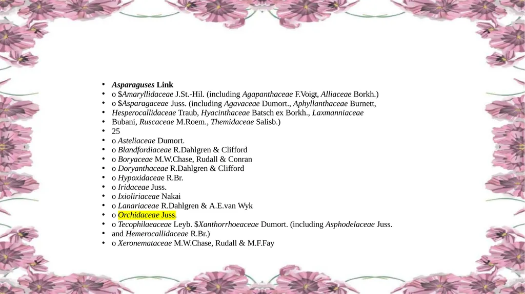 'Application of APG Classification System in - slide 34 of 42