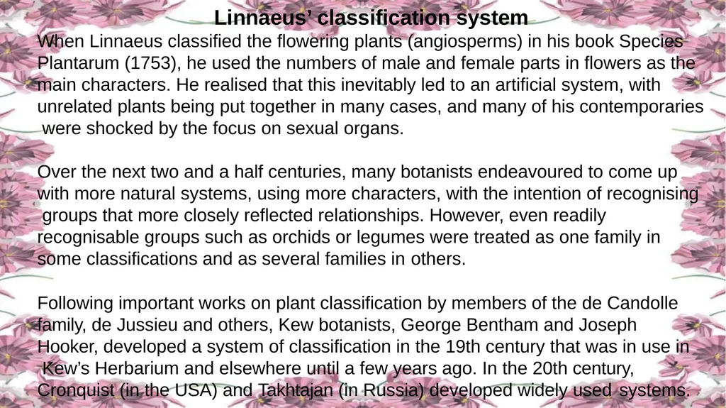 'Application of APG Classification System in - slide 5 of 42