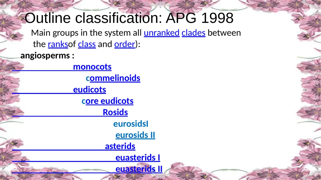 'Application of APG Classification System in - slide 17 of 42