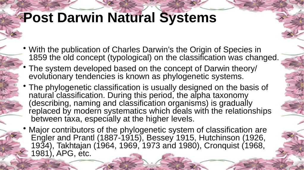 'Application of APG Classification System in - slide 6 of 42