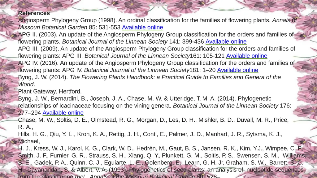 'Application of APG Classification System in - slide 41 of 42
