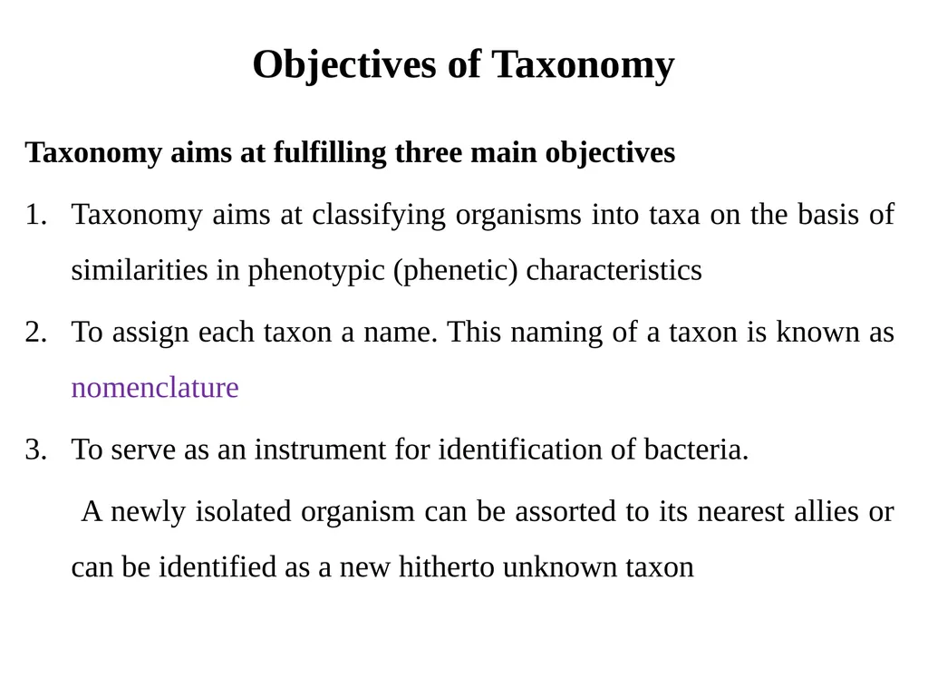 Principles of Taxonomy (Biol 3063) Unit 1. - slide 12 of 39