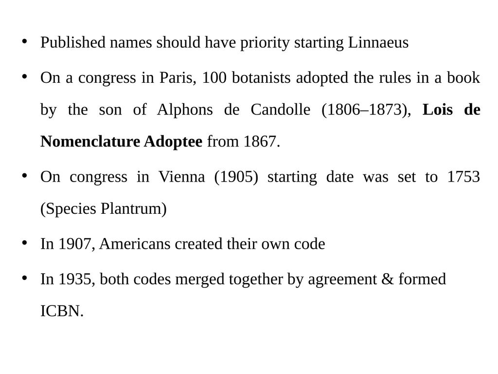 Principles of Taxonomy (Biol 3063) Unit 1. - slide 35 of 39