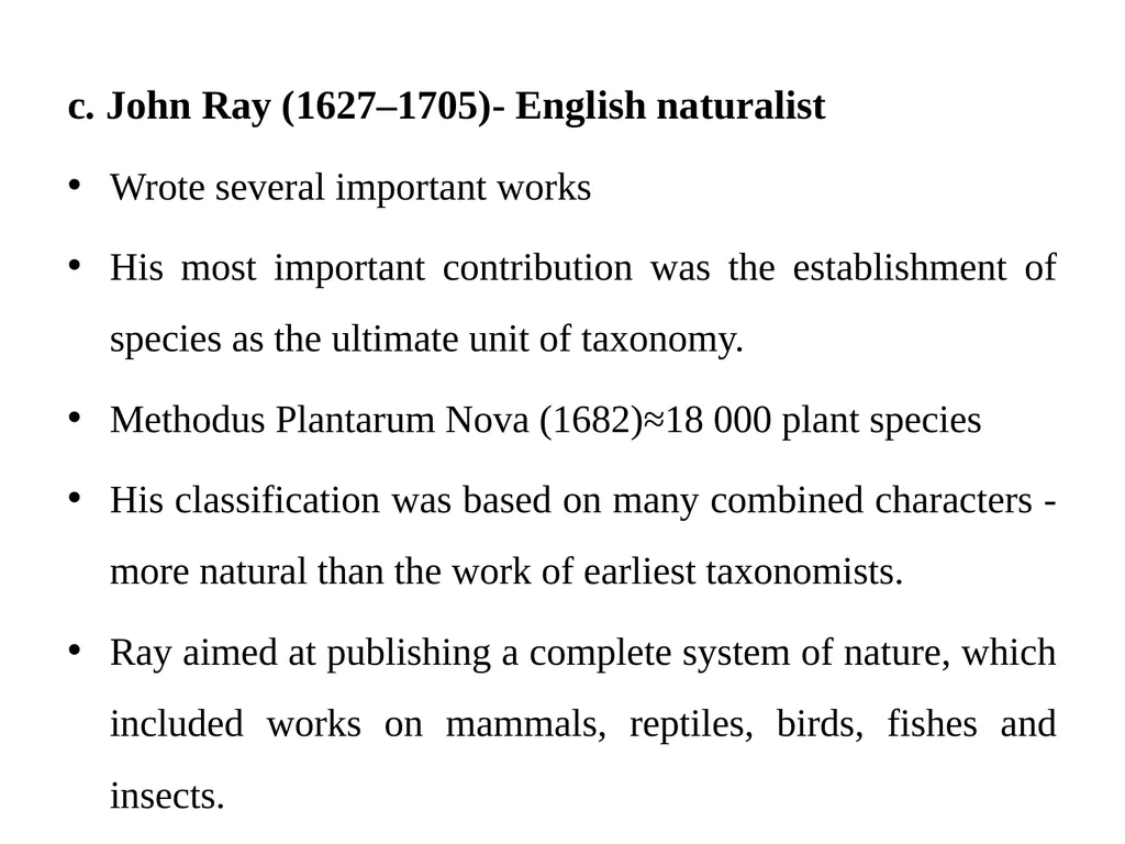 Principles of Taxonomy (Biol 3063) Unit 1. - slide 28 of 39