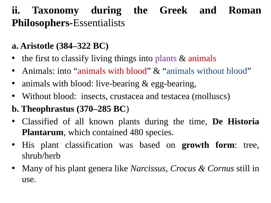 Principles of Taxonomy (Biol 3063) Unit 1. - slide 19 of 39