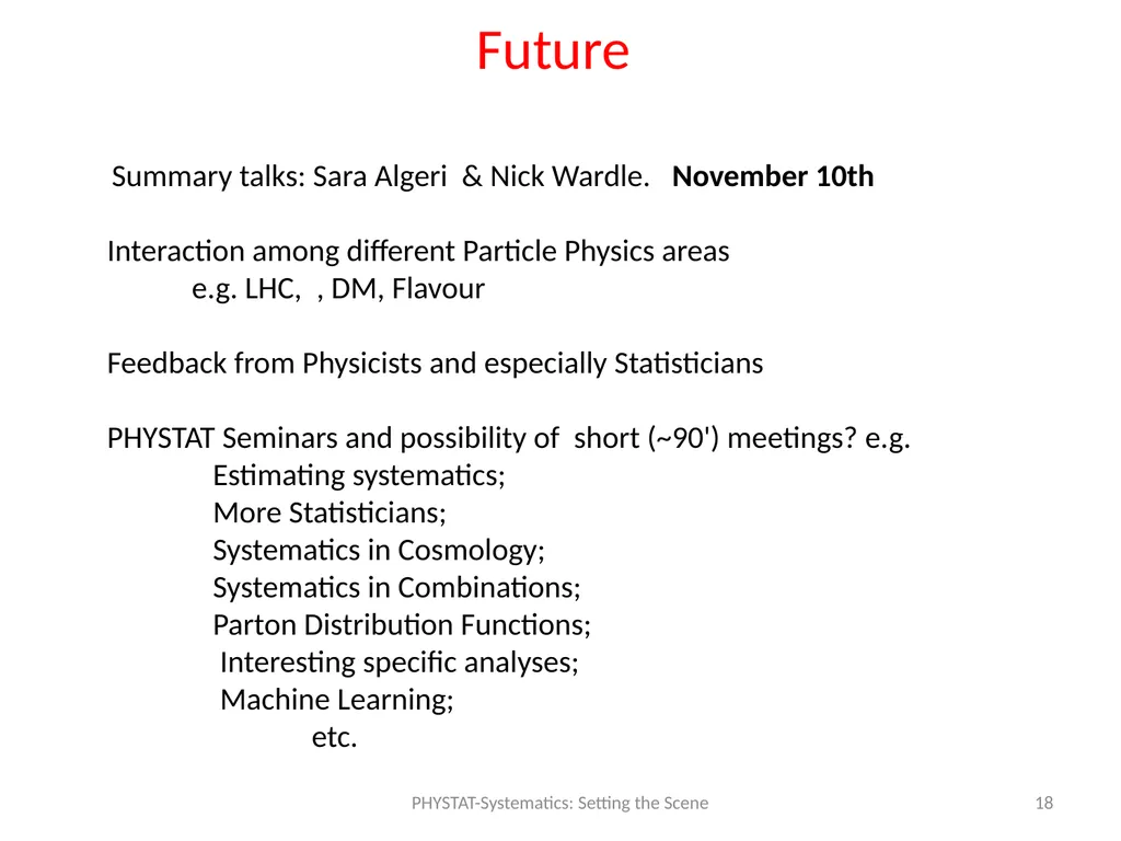 PHYSTAT-Systematics: Setting the Scene Louis Lyons - slide 18 of 19