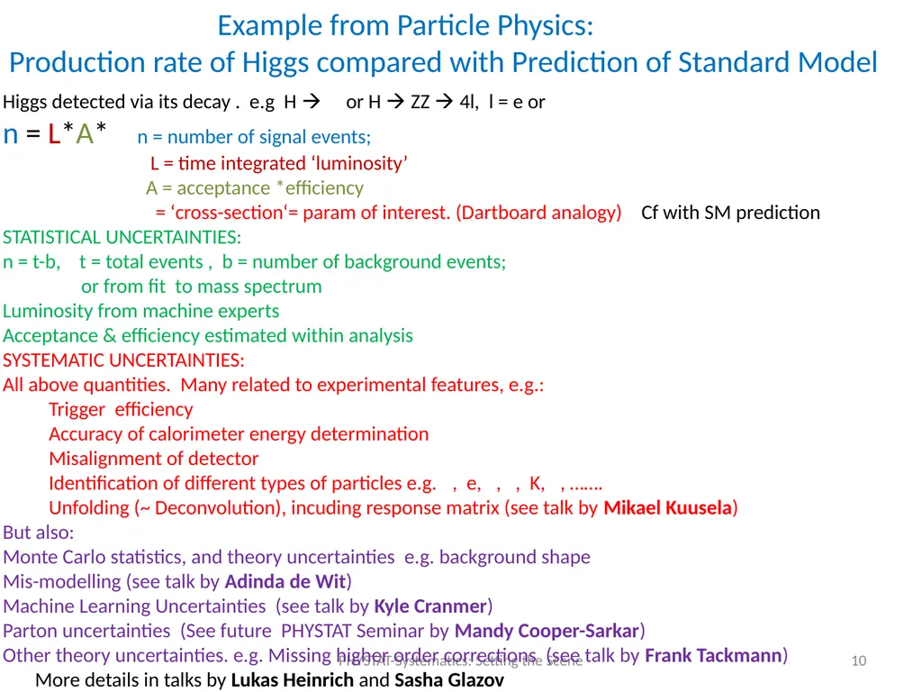 PHYSTAT-Systematics: Setting the Scene Louis Lyons - slide 10 of 19