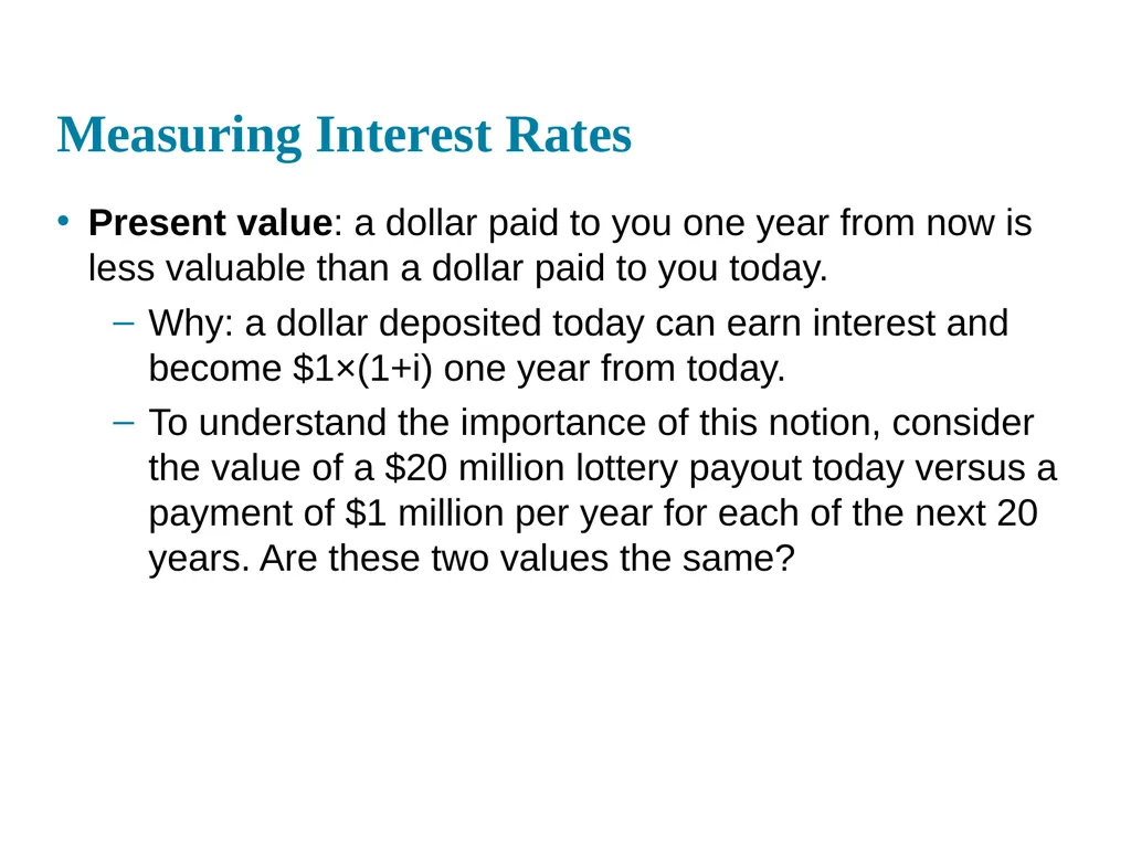 Chapter 03 What do interest rates mean and what is - slide 3 of 29