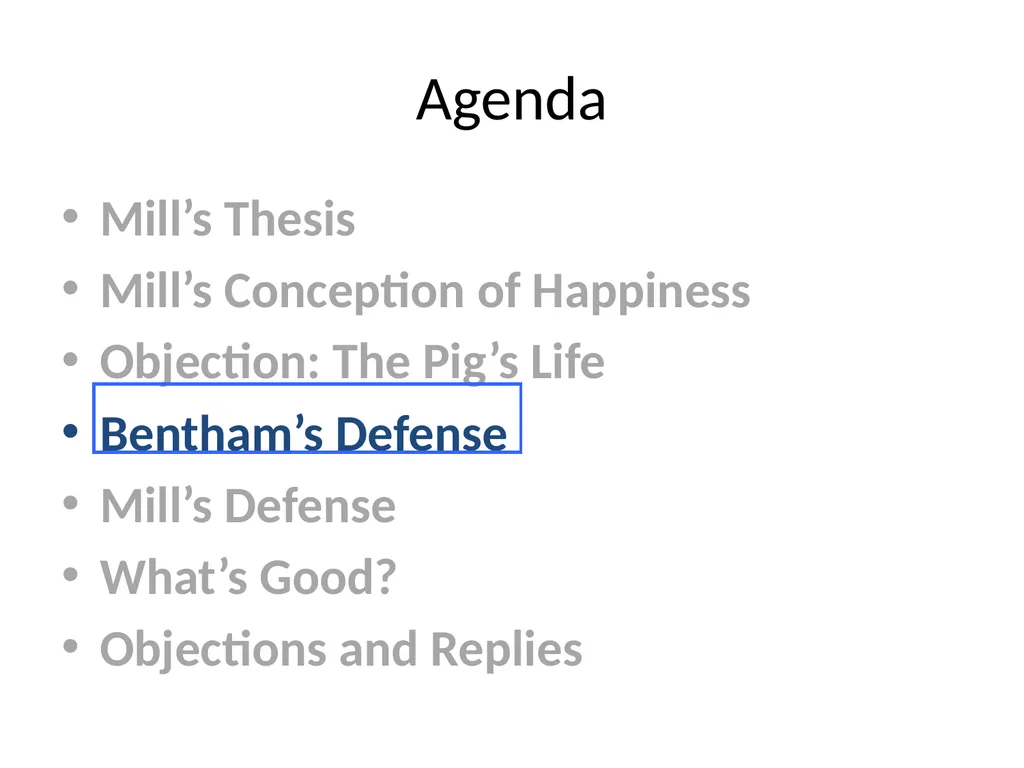 Morality and Consequences Agenda Our Question - slide 25 of 94