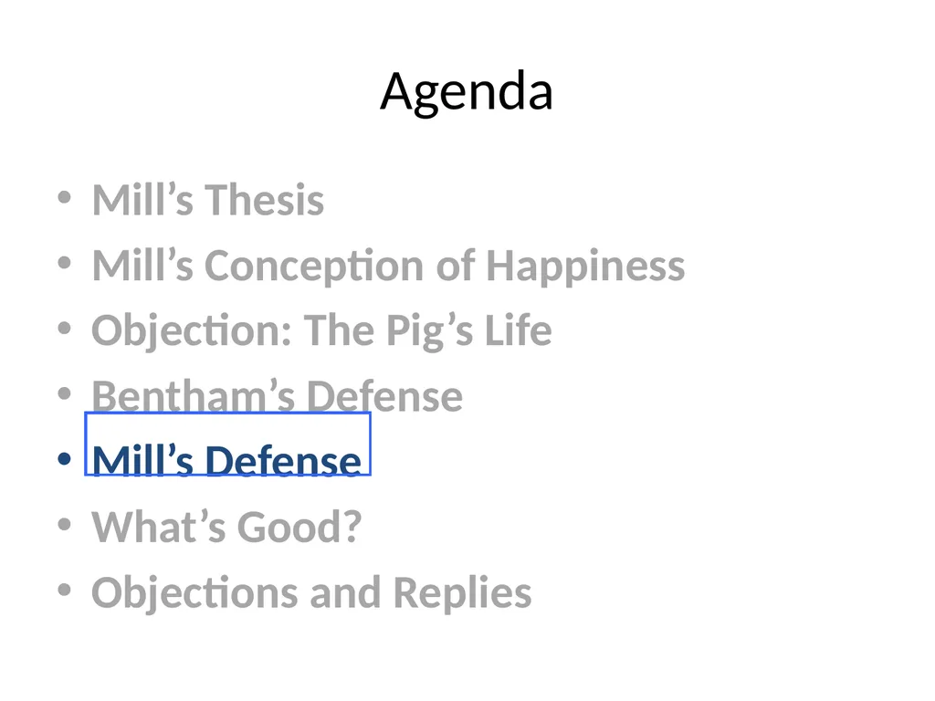 Morality and Consequences Agenda Our Question - slide 30 of 94