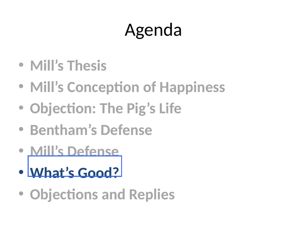Morality and Consequences Agenda Our Question - slide 35 of 94