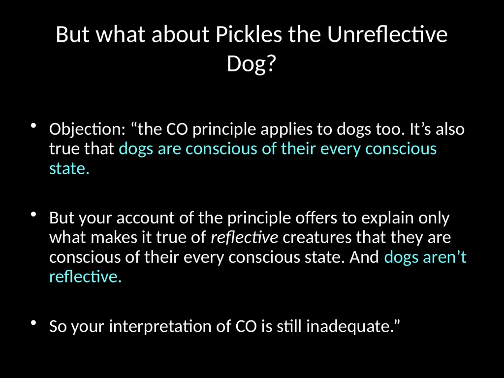 Consciousness, self-consciousness, and the regress - slide 22 of 37