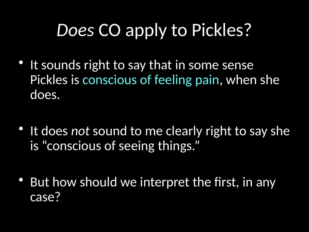 Consciousness, self-consciousness, and the regress - slide 23 of 37