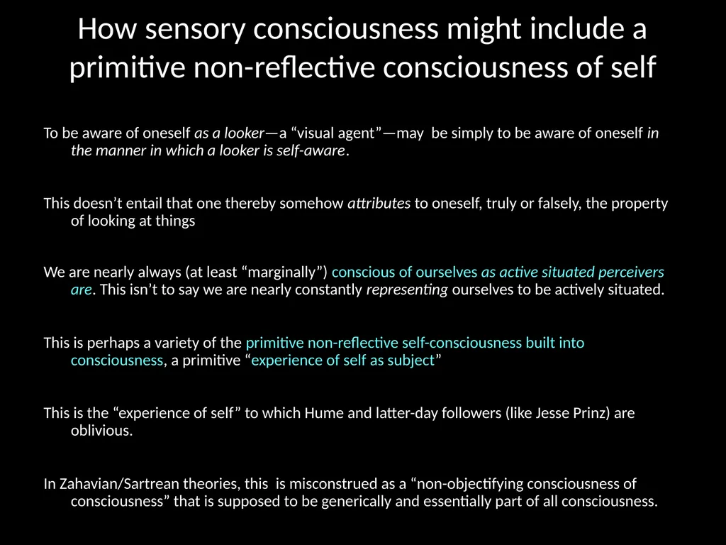 Consciousness, self-consciousness, and the regress - slide 36 of 37