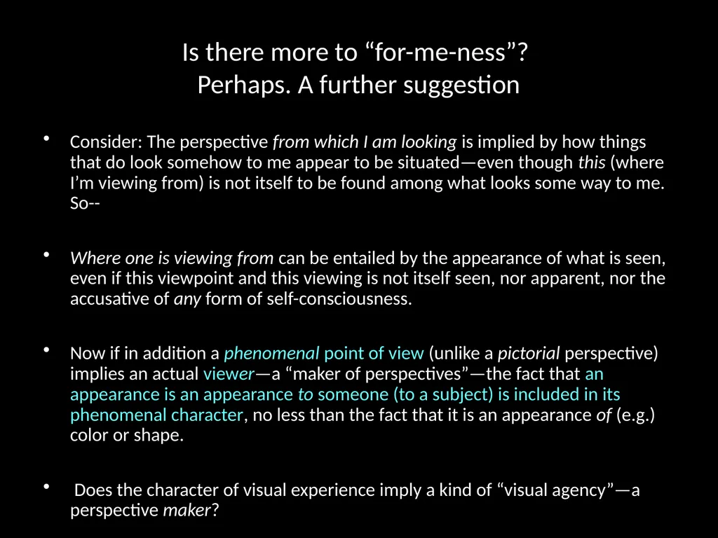 Consciousness, self-consciousness, and the regress - slide 34 of 37