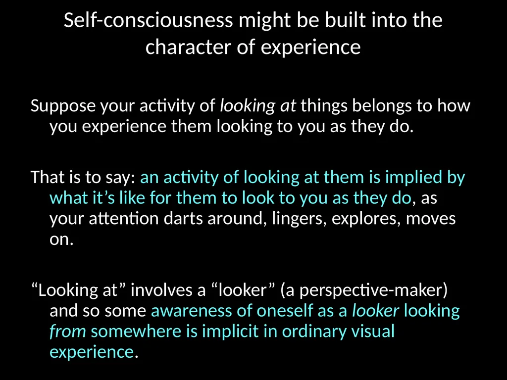 Consciousness, self-consciousness, and the regress - slide 35 of 37