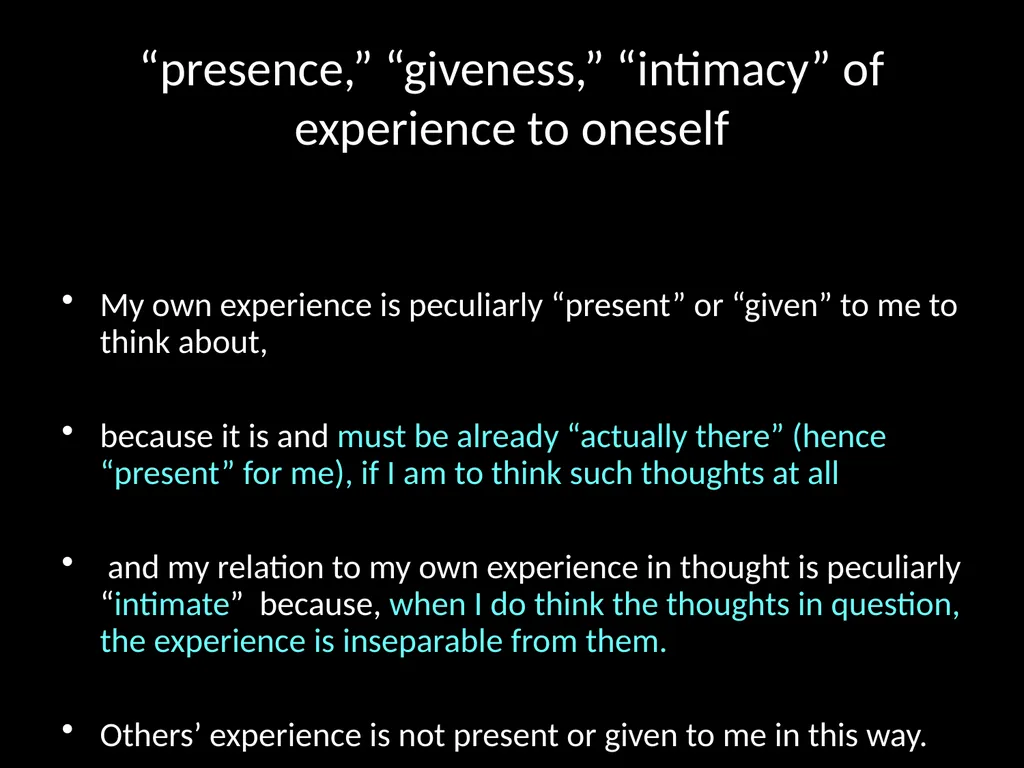 Consciousness, self-consciousness, and the regress - slide 32 of 37