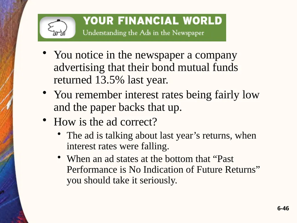 Chapter Six 6-2 Introduction Car loans, home - slide 46 of 65