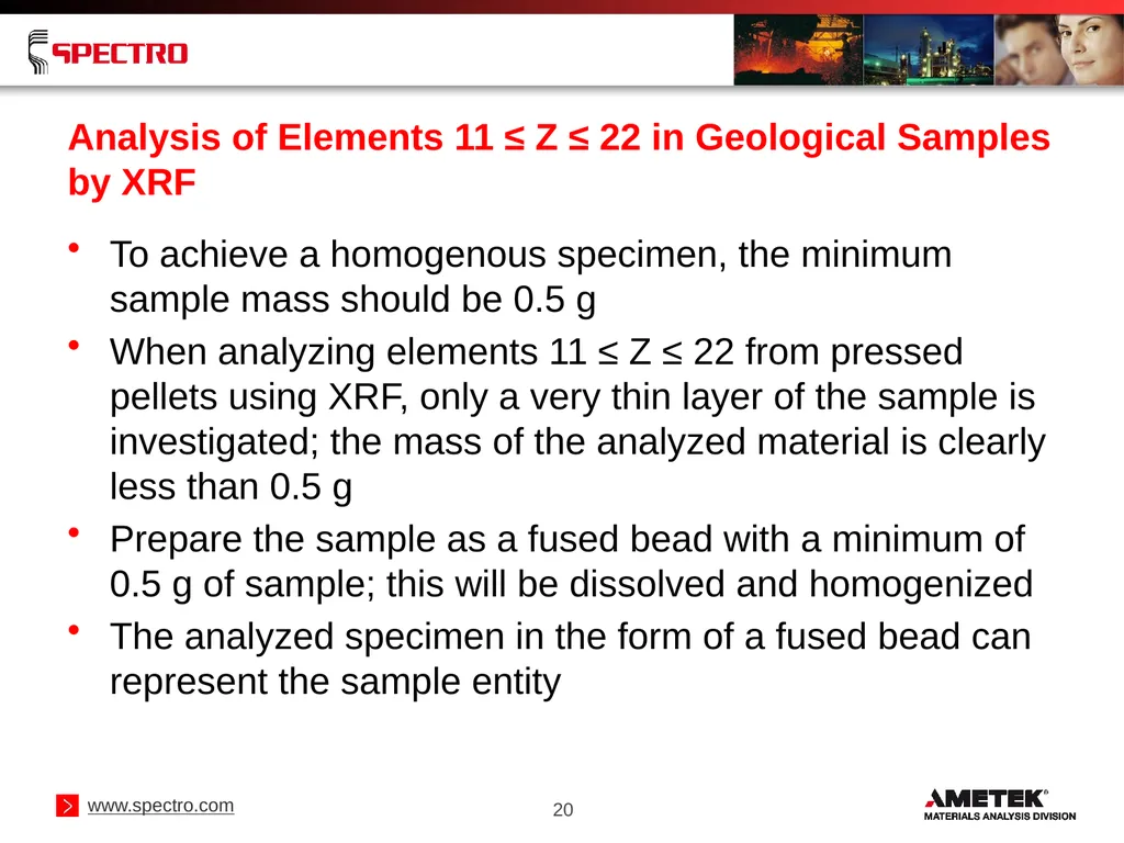 Elemental Analysis of Geological Samples Using - slide 20 of 34