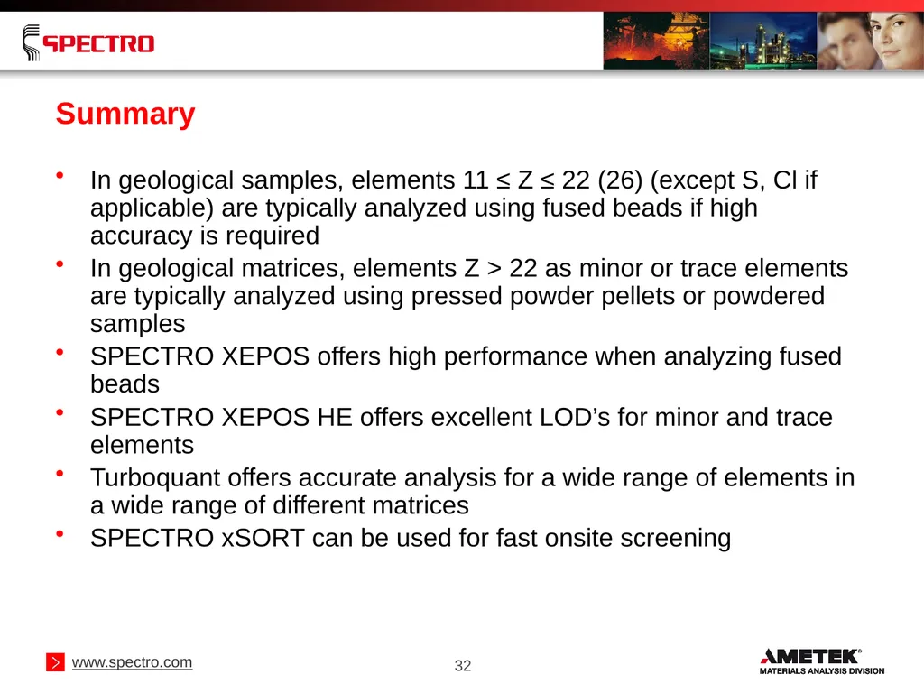 Elemental Analysis of Geological Samples Using - slide 32 of 34