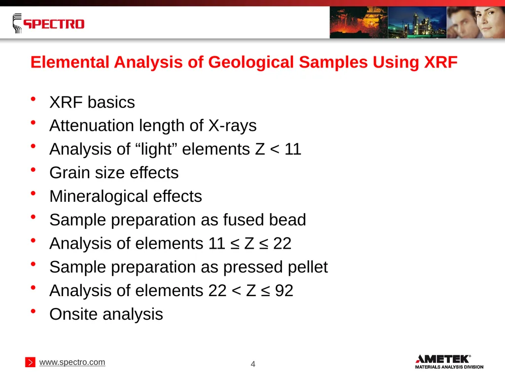 Elemental Analysis of Geological Samples Using - slide 4 of 34