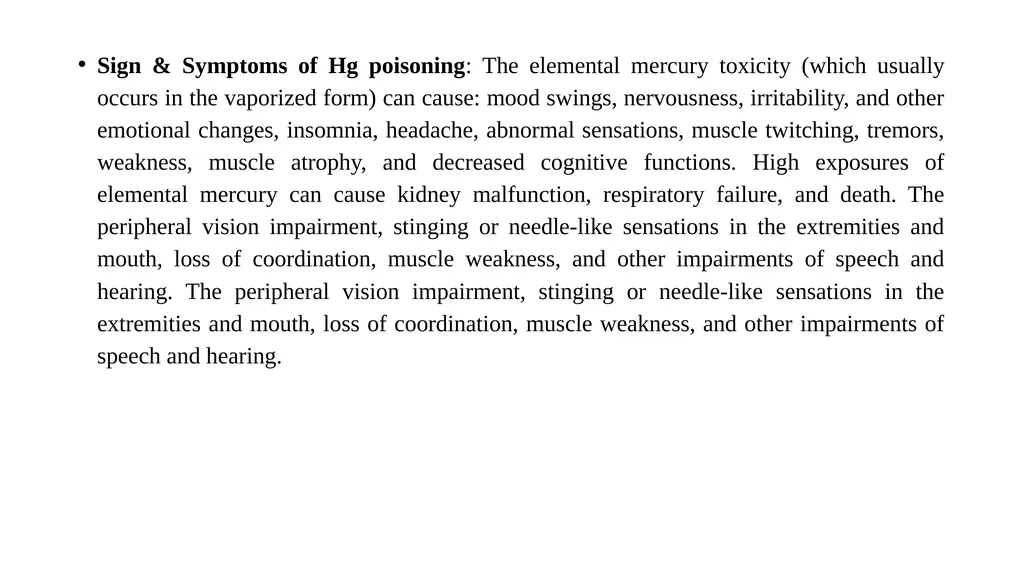 Heavy metal toxicity B.Pharm. Sixth Sem. BP602T - slide 4 of 6