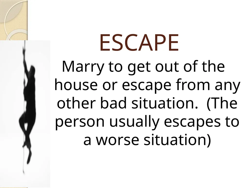 WHY PEOPLE MARRY TRAPPED Feel trapped by - slide 3 of 15