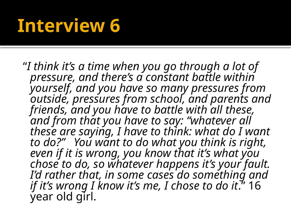 Adolescents constructing their own adolescence - slide 34 of 38