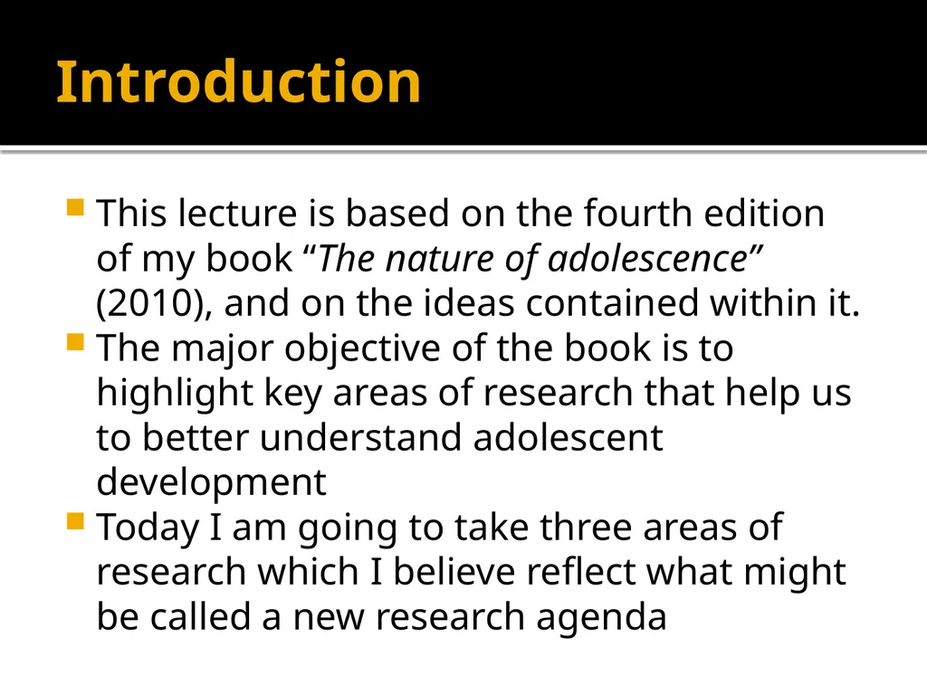 Adolescents constructing their own adolescence - slide 4 of 38
