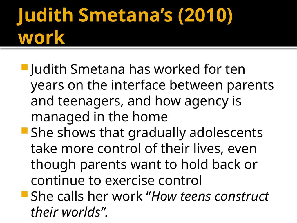 Adolescents constructing their own adolescence - slide 25 of 38