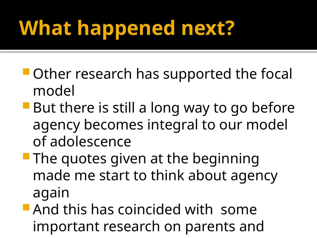 Adolescents constructing their own adolescence - slide 18 of 38