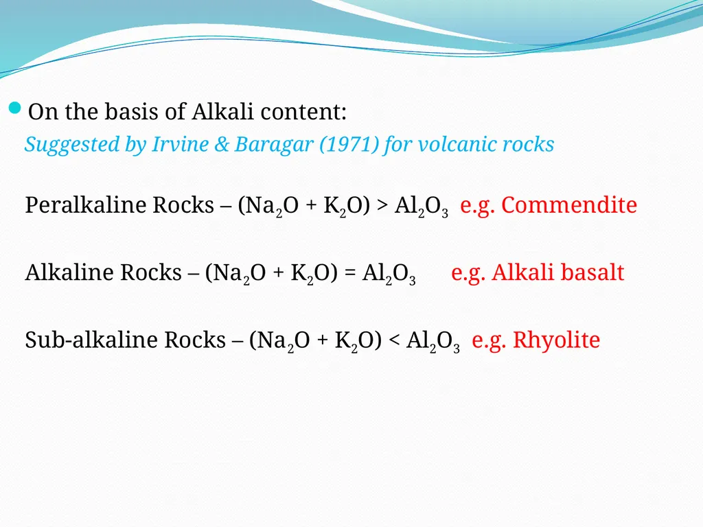 IGNEOUS ROCKS Classification and Nomenclature - slide 9 of 21