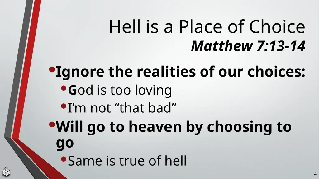 The Realities of Hell Revelation 20:11-15 Jesus on - slide 4 of 10