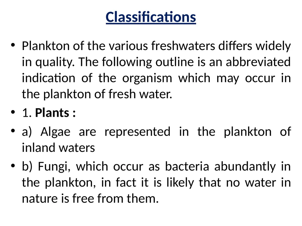 Planktonic organisms in Inland Water Planktonic - slide 3 of 10