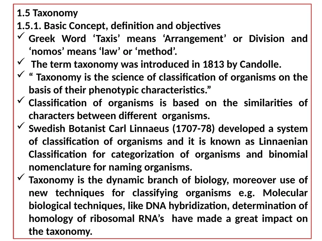 TAXONOMY OF INVERTEBRATES UNIT 1: PRINCIPLES OF - slide 26 of 38