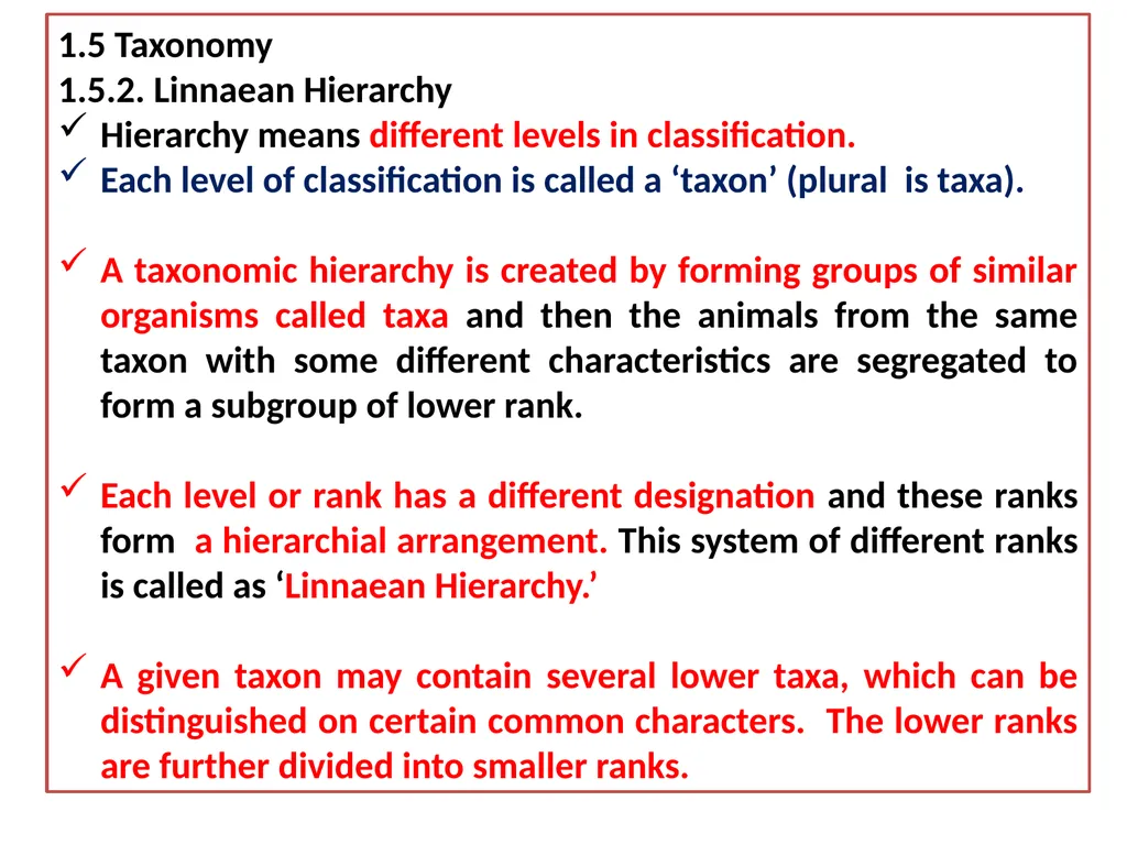 TAXONOMY OF INVERTEBRATES UNIT 1: PRINCIPLES OF - slide 27 of 38