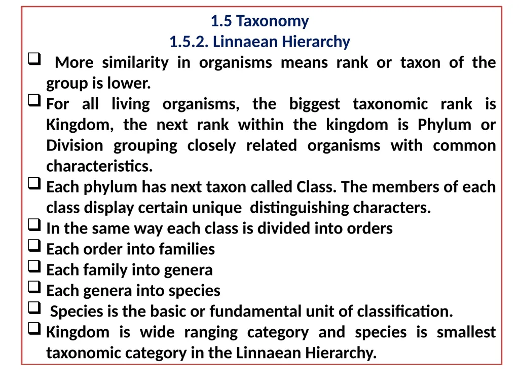 TAXONOMY OF INVERTEBRATES UNIT 1: PRINCIPLES OF - slide 28 of 38