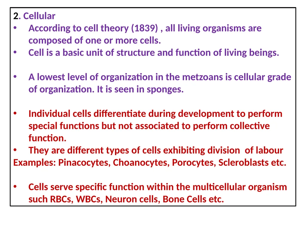TAXONOMY OF INVERTEBRATES UNIT 1: PRINCIPLES OF - slide 7 of 38