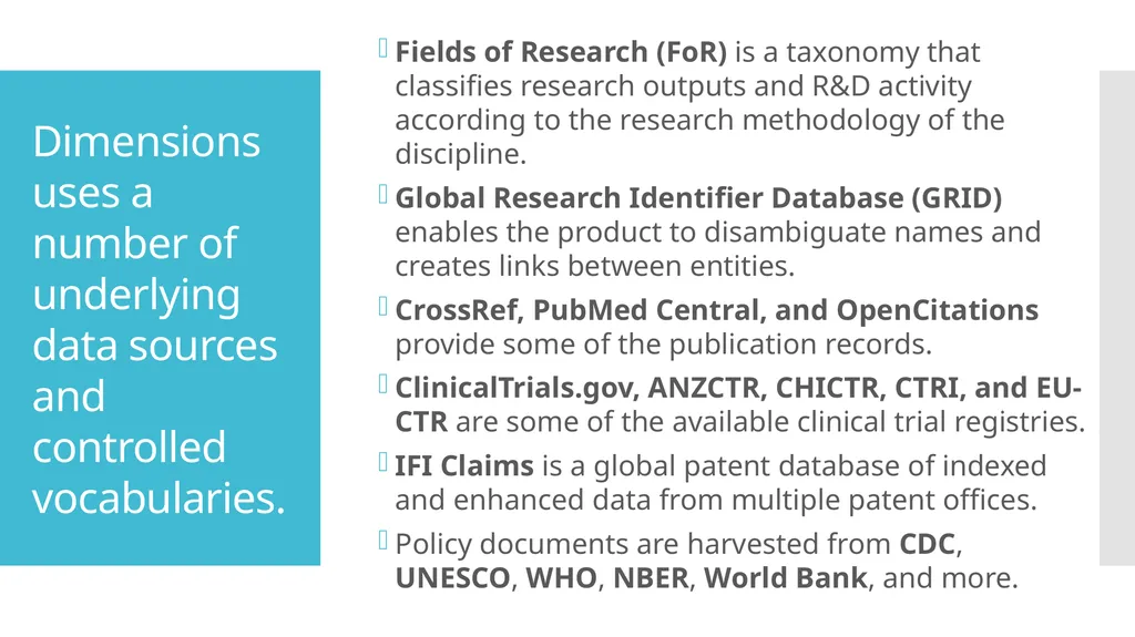 Dimensions Boston University Libraries, Fall 2019 - slide 3 of 7