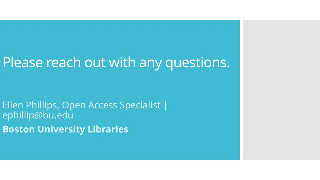 Dimensions Boston University Libraries, Fall 2019 - slide 7 of 7