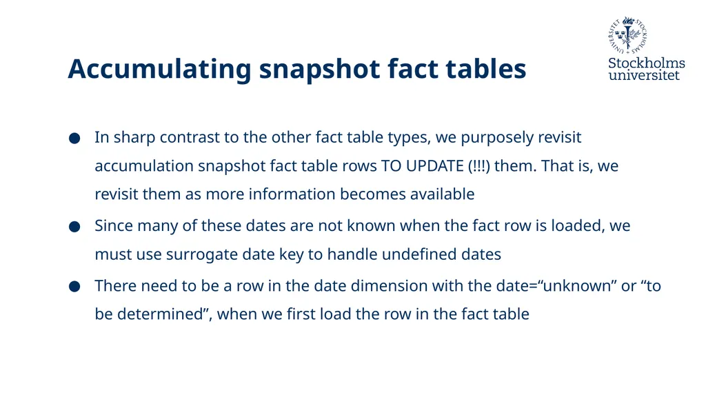 Presentation: Dimensional Modelling 3 Erik Perjons - slide 19 of 59