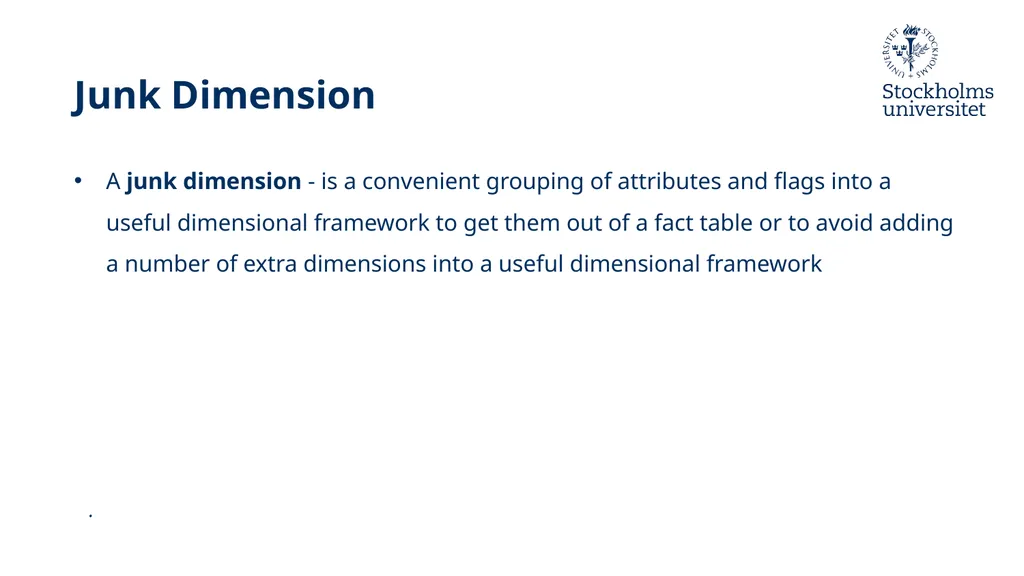 Presentation: Dimensional Modelling 3 Erik Perjons - slide 45 of 59