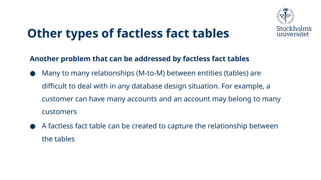 Presentation: Dimensional Modelling 3 Erik Perjons - slide 23 of 59