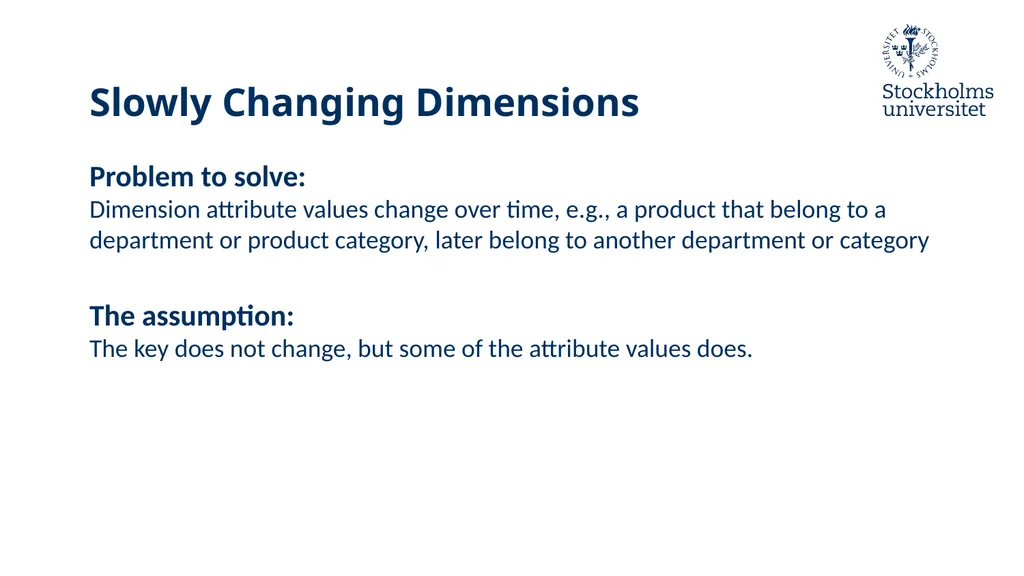 Presentation: Dimensional Modelling 3 Erik Perjons - slide 27 of 59