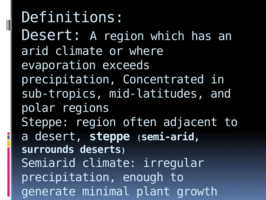 Deserts and Desertification lecture 1 collected by - slide 2 of 22