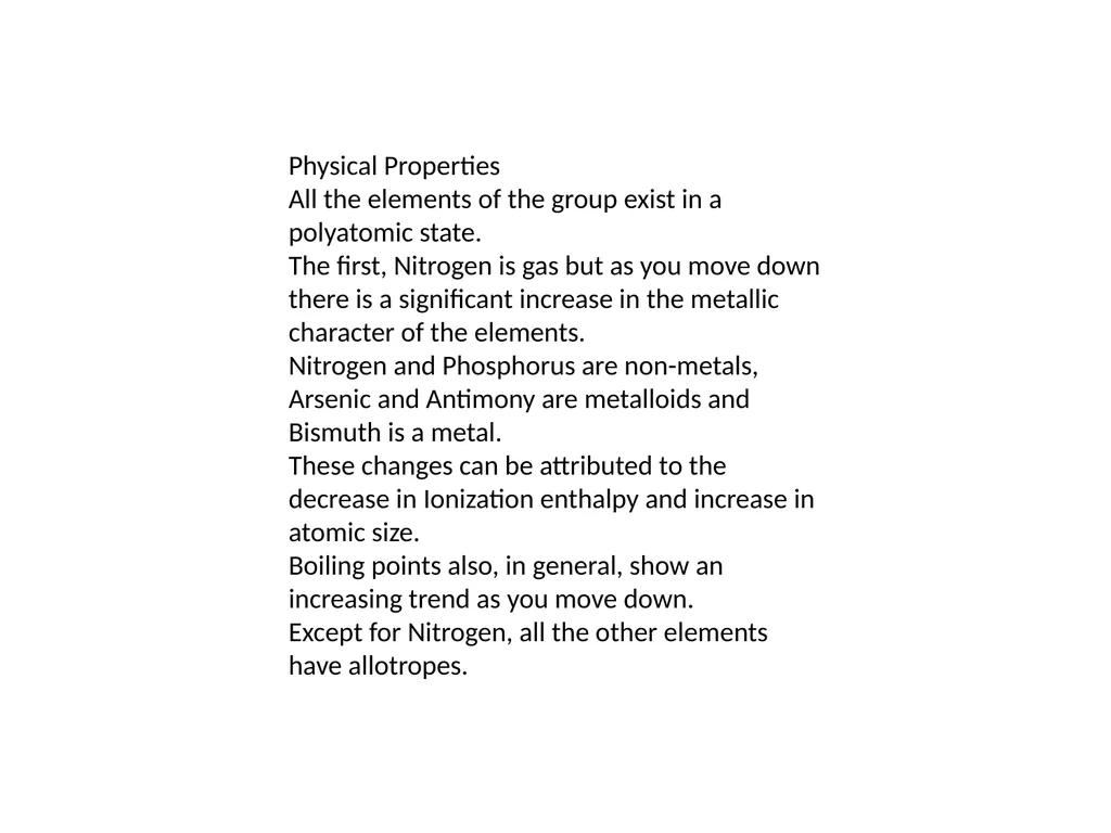 Nitrogen Family They are located on the right side - slide 11 of 11