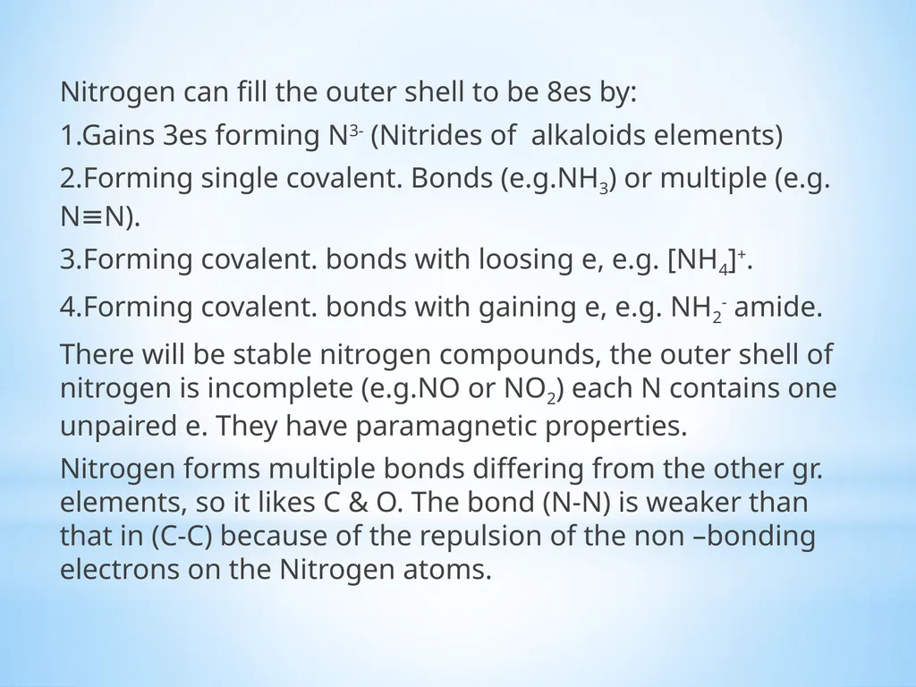 Why there arise negative oxidation state for N? - slide 3 of 36