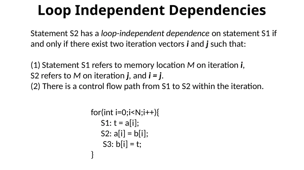 Dependency Analysis Recap Program Equivalence Data - slide 13 of 15