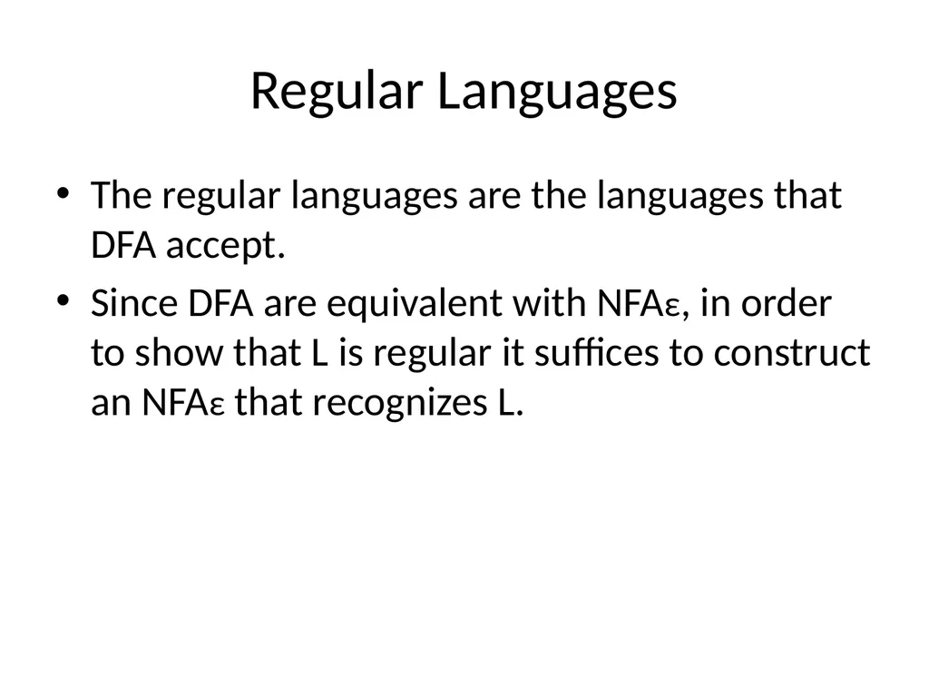 Regular Languages are closed under the regular - slide 2 of 10