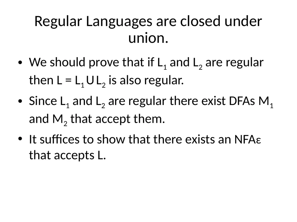Regular Languages are closed under the regular - slide 5 of 10